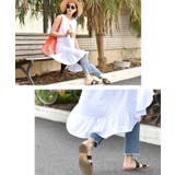 たっぷり裾フリルテールカットワンピース(ノースリーブ タンクトップ 切りっぱなし | coca | 詳細画像12