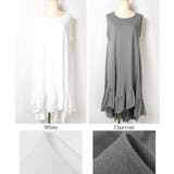 たっぷり裾フリルテールカットワンピース(ノースリーブ タンクトップ 切りっぱなし | coca | 詳細画像19