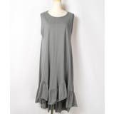 たっぷり裾フリルテールカットワンピース(ノースリーブ タンクトップ 切りっぱなし | coca | 詳細画像2