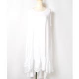 たっぷり裾フリルテールカットワンピース(ノースリーブ タンクトップ 切りっぱなし | coca | 詳細画像3