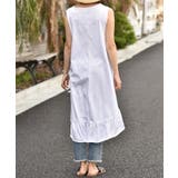 たっぷり裾フリルテールカットワンピース(ノースリーブ タンクトップ 切りっぱなし | coca | 詳細画像6