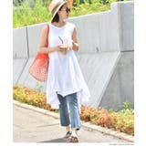 たっぷり裾フリルテールカットワンピース(ノースリーブ タンクトップ 切りっぱなし | coca | 詳細画像8