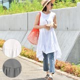 たっぷり裾フリルテールカットワンピース(ノースリーブ タンクトップ 切りっぱなし | coca | 詳細画像1