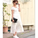 裾ふんわりコットン花柄レース透け感ロング丈ワンピース(マキシワンピース 16ss | coca | 詳細画像7