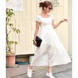 裾ふんわりコットン花柄レース透け感ロング丈ワンピース(マキシワンピース 16ss | coca | 詳細画像8