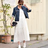 裾ふんわりコットン花柄レース透け感ロング丈ワンピース(マキシワンピース 16ss | coca | 詳細画像1