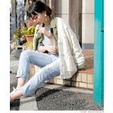 ゆったりシルエットのダメージデニムパンツ（ボーイフレンド ジーンズ クロップド丈 | coca | 詳細画像9 