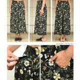 シボ感やわらか花柄ワイドパンツ 大石参月さん着用(ガウチョパンツ ロング丈 | coca | 詳細画像2 