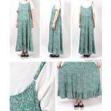 ふんわり小花柄キャミソールワンピース(ロングワンピース フレア Aライン | coca | 詳細画像15 