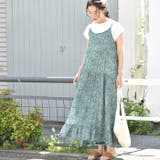 ふんわり小花柄キャミソールワンピース(ロングワンピース フレア Aライン | coca | 詳細画像1 