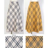 フェイクスウェードぼかしチェック柄フレアスカート(Aライン ミディ丈 ロング丈 | coca | 詳細画像20
