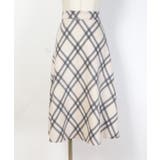 フェイクスウェードぼかしチェック柄フレアスカート(Aライン ミディ丈 ロング丈 | coca | 詳細画像2