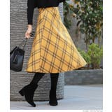 フェイクスウェードぼかしチェック柄フレアスカート(Aライン ミディ丈 ロング丈 | coca | 詳細画像10