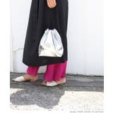 ［Silver］ | メタリック巾着バッグ 鈴木詩織さん着用 | coca