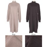 しっとりやわらかハイネックニットワンピース yokoさん着用(ひざ丈 Iライン | coca | 詳細画像15