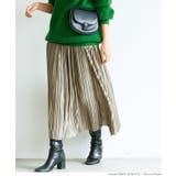 ［Khaki］ | ＼新色登場／つや感サテンプリーツスカート | coca