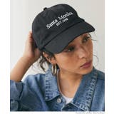 ［Black］ | SANTAMONICA刺繍CAP | coca
