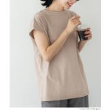 ［Beige］ | COTTON from the U.S.フレンチスリーブTシャツ | coca