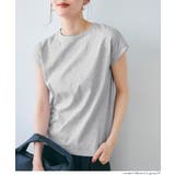 ［Lt.gray］ | COTTON from the U.S.フレンチスリーブTシャツ | coca