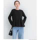 エンボス長袖裾フレアトップス | coca | 詳細画像15 