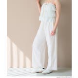 ［White］ | コットンクレープイージーワイドパンツ レディース  | coca