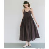 ［Brown］ | ギャザーキャミワンピース レディース | coca