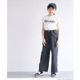 親子お揃いフレンチスリーブロゴプリントTシャツ | coca | 詳細画像2