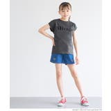 ［Charcoal］ | 親子お揃いフレンチスリーブロゴプリントTシャツ | coca
