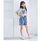 親子お揃いクロップド丈ロールアッププリントTシャツ キッズ | coca | 詳細画像11