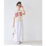 親子お揃いクロップド丈ロールアッププリントTシャツ キッズ | coca | 詳細画像14