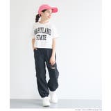 親子お揃いクロップド丈ロールアッププリントTシャツ キッズ | coca | 詳細画像2