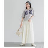 クロップド丈ロールアッププリントTシャツ レディース | coca | 詳細画像15
