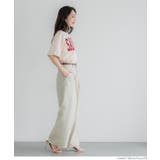 クロップド丈ロールアッププリントTシャツ レディース | coca | 詳細画像21
