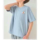 ［Lt.blue］ | ワンポイント刺繍Tシャツ キッズ | coca