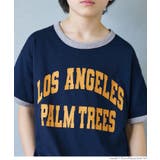 ［Navy］ | カレッジプリントリンガーTシャツ キッズ | coca
