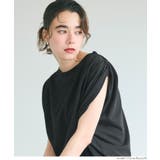 ［Black］ | 袖タックTシャツ | coca