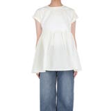 シンプルなのに、ちゃんと華やか。クルーネックドッキングギャザートップス | coca | 詳細画像6 