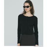 ［Black］ | リブラウンドヘムカーディガン | coca