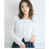 ［White］ | リブラウンドヘムカーディガン | coca