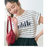 ［Border］ | フレンチスリーブロゴプリントTシャツ | coca