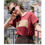 ［Wine］ | 秋コーデにぴったりなサイドスリットプリントTシャツ | coca
