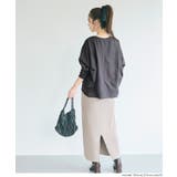 リラクシーなシルエットとロゴデザインが映えるドルマンロゴTシャツ | coca | 詳細画像18 