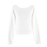 滑らかな肌触りと美シルエットが魅力のスムースラグランオフショルダートップス | coca | 詳細画像2 