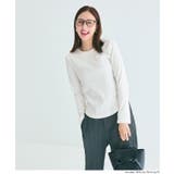 [White] | シンプルで使いやすい、リブ素材のクルーネック長袖Tシャツ | coca