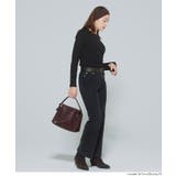 シンプルで使いやすい、リブ素材のクルーネック長袖Tシャツ | coca | 詳細画像13