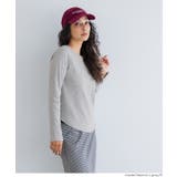 [Lt.gray] | シンプルで使いやすい、リブ素材のクルーネック長袖Tシャツ | coca