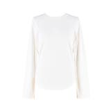 シンプルで使いやすい、リブ素材のクルーネック長袖Tシャツ | coca | 詳細画像2