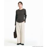 シンプルで使いやすい、リブ素材のクルーネック長袖Tシャツ | coca | 詳細画像6