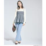 デコルテを美しく見せるボートネックデザインのリブカットソー | coca | 詳細画像11