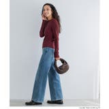 デコルテを美しく見せるボートネックデザインのリブカットソー | coca | 詳細画像16